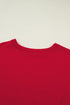 Letter Print Raw Seam Drop Shoulder Loose Tee