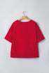 Letter Print Raw Seam Drop Shoulder Loose Tee