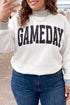 Letter Print Reversible Mock Neck Seam Detail Sweatshirt