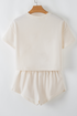 Letter Print Tee And Skort Two Piece Graphic Set