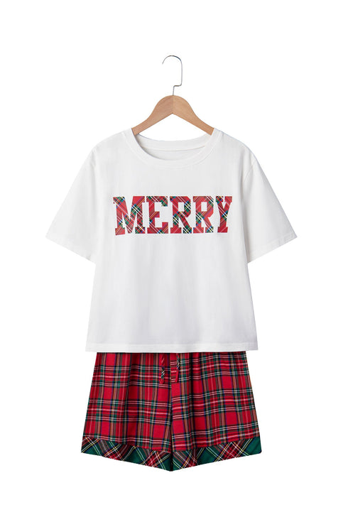 Letter Print Top Elastic Waist Pocket Shorts Lounge Set