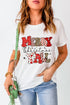 Lettered Graphic Print Crew Neck Short Sleeve Tee