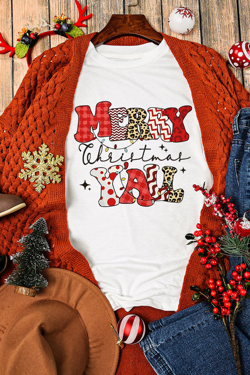 Lettered Graphic Print Crew Neck Short Sleeve Tee