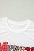 Lettered Graphic Print Crew Neck Short Sleeve Tee