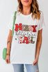 Lettered Graphic Print Crew Neck Short Sleeve Tee