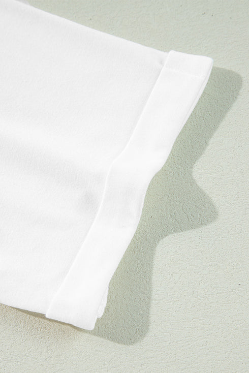 Lettered Graphic Print Crew Neck Short Sleeve Tee