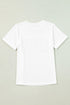 Lettered Graphic Print Crew Neck Short Sleeve Tee
