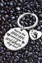 Lettered Heart Shape Alloy Pendant Charm Keychain
