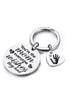 Lettered Heart Shape Alloy Pendant Charm Keychain
