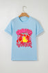 Light Blue Crawfish Season Fashion Graphic T Shirt