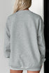 Light Grey Rhinestone Skull Graphic Drop Shoulder Sweatshirt