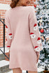 Light Pink Fuzzy Christmas Santa Clause Sweater Dress