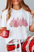 Lighting Christmas Trees Festive Graphic Stretch Tee
