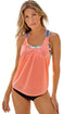 Lightweight Breathable Mesh Racerback Beach Cover Up Tank