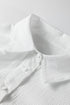 Lightweight Crinkle Texture Balloon Sleeve Button Down Shirt