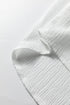Lightweight Crinkle Texture Balloon Sleeve Button Down Shirt