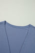 Lightweight Drop Shoulder Ribbed Knit Open Front Cardigan