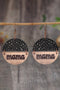 Lightweight Faux Leather Letter Print Dangle Earrings