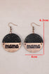 Lightweight Faux Leather Letter Print Dangle Earrings