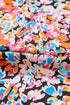 Lightweight Floral Print V Neck Flutter Sleeve Woven Blouse