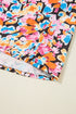 Lightweight Floral Print V Neck Flutter Sleeve Woven Blouse