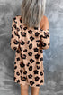 Lightweight Leopard Print Button Front Tunic Cardigan