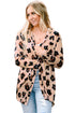 Lightweight Leopard Print Button Front Tunic Cardigan