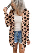 Lightweight Leopard Print Button Front Tunic Cardigan
