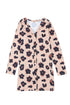 Lightweight Leopard Print Button Front Tunic Cardigan
