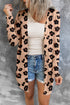 Lightweight Leopard Print Button Front Tunic Cardigan