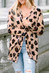 Lightweight Leopard Print Button Front Tunic Cardigan