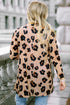 Lightweight Leopard Print Button Front Tunic Cardigan