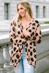 Lightweight Leopard Print Button Front Tunic Cardigan