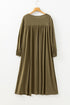 Lightweight Open Front Balloon Sleeve Maxi Duster