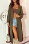 Lightweight Open Front Balloon Sleeve Maxi Duster
