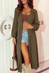 Lightweight Open Front Balloon Sleeve Maxi Duster