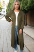 Lightweight Open Front Balloon Sleeve Maxi Duster