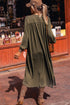 Lightweight Open Front Balloon Sleeve Maxi Duster