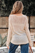 Lightweight Open Knit Boat Neck Pullover Sweater