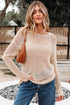 Lightweight Open Knit Boat Neck Pullover Sweater
