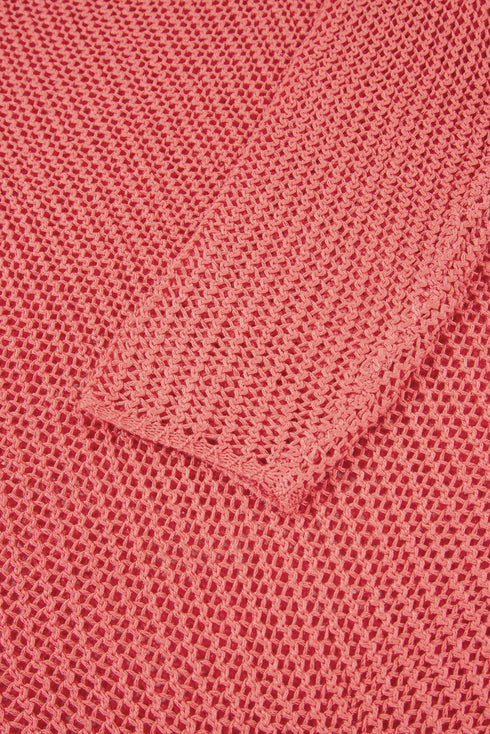 Lightweight Open Knit Boat Neck Pullover Sweater