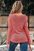 Lightweight Open Knit Boat Neck Pullover Sweater