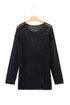 Lightweight Open Knit Boat Neck Pullover Sweater