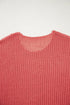 Lightweight Open Knit Boat Neck Pullover Sweater