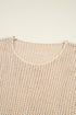 Lightweight Open Knit Boat Neck Pullover Sweater