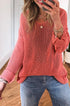 Lightweight Open Knit Boat Neck Pullover Sweater
