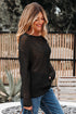 Lightweight Open Knit Boat Neck Pullover Sweater