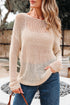 Lightweight Open Knit Boat Neck Pullover Sweater