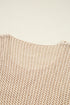 Lightweight Open Knit Boat Neck Pullover Sweater