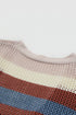 Lightweight Open Knit Striped Long Sleeve Cardigan